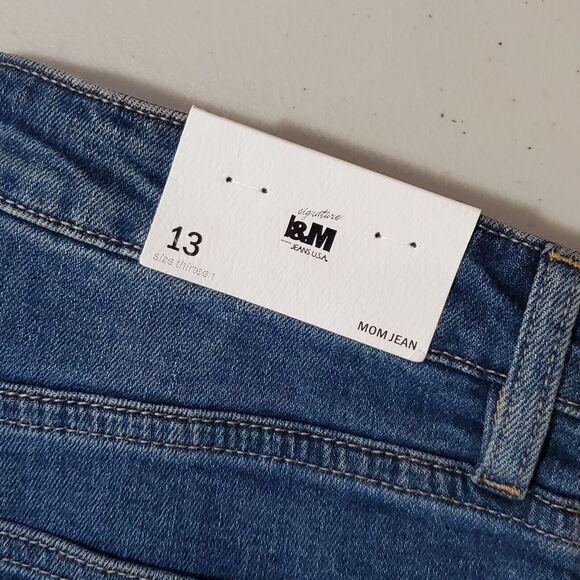 I&M Jeans U.S.A. Juniors 13 Mom Jeans Medium Wash NWT - Picture 7 of 15